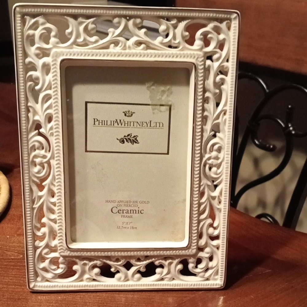 Philip Withney Cereramic Picture Frame 5" By 7" #5/7